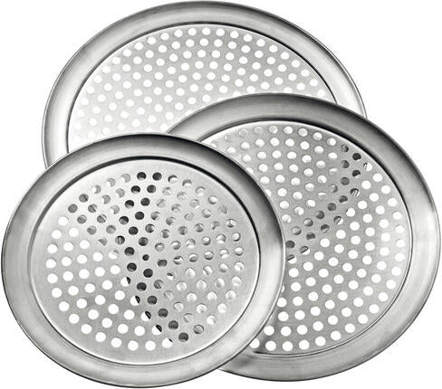 PLATEAU ROND À PIZZA PERFORÉ 9MM ALUMINIUM DIAMÈTRE 30.5 CM