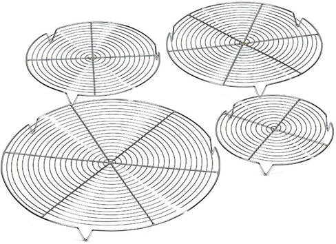GRILLE RONDE CHROMÉE AVEC PIEDS 32 CM