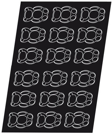 FLEXIPAN 60X40 PLAQUE DE 18 NOUNOURS 9X6X2 CM