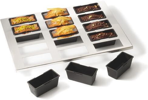EXOGLASS PLAQUE INOX 400X300 DE 15 CAKES 9X4X4 CM