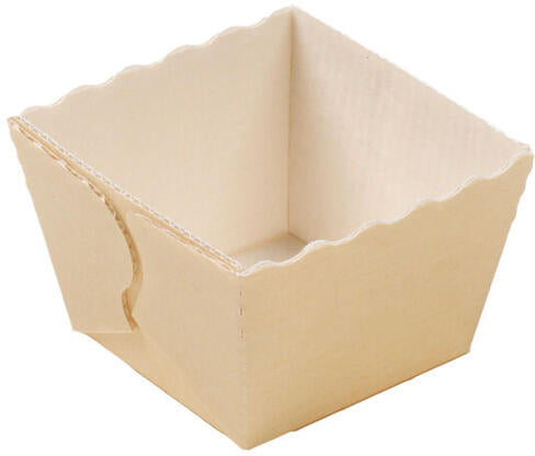 MOULES DE CUISSON À CAKES INDIVIDUELS EN CARTON 60X60X40 MM 10 CL BEIGE X80