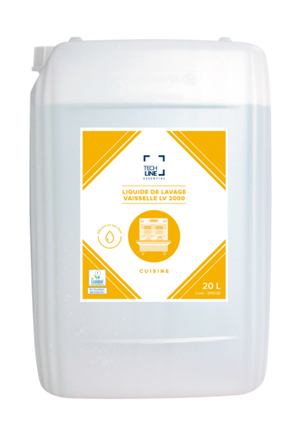 DETERGENT LIQUIDE VAISSELLE EAU DURE TECHLINE LV2000 ECOLABEL EU 20L