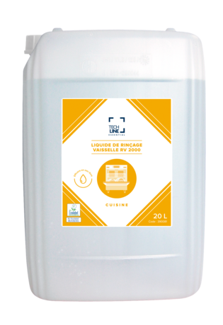 ADDITIF DE RINCAGE TOUTES EAUX RV2000 TECHLINE ECOLABEL EU 20L