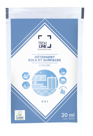 NETTOYANT SOLS ET SURFACES TECHLINE ECOLABEL 250X20ML