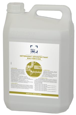 DETERGENT DESINFECTANT SURFACES AGROALIMENTAIRE TECHLINE 5L
