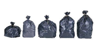 SAC POUBELLE 160L BASSE DENSITE DECHETS MOYENS NOIR X100