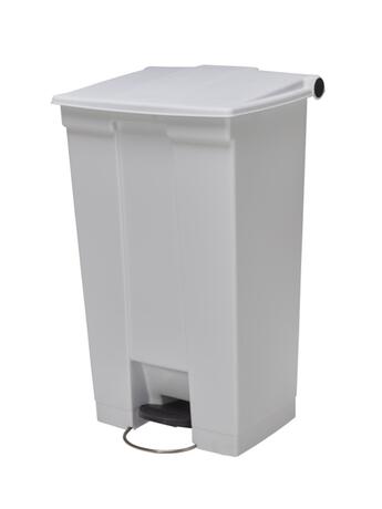 POUBELLE A PEDALE CARRE STEP ON 87L BLANC