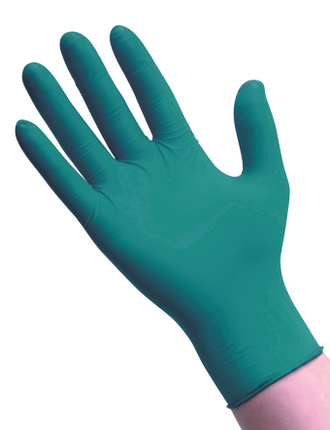 GANT NITRILE VERT NON POUDRÉ TECHLINE TAILLE S BOÎTE X100