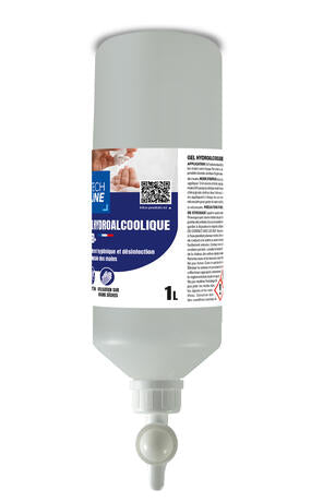 GEL HYDROALCOOLIQUE MED+ TECHLINE CARTOUCHE 1L AIRLESS X6