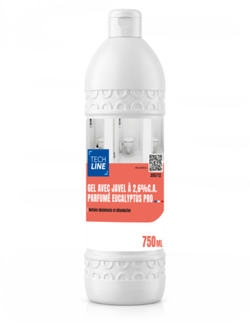 GEL WC JAVEL DESINFECTANT 3 EN 1 POWER TECHLINE 750ML