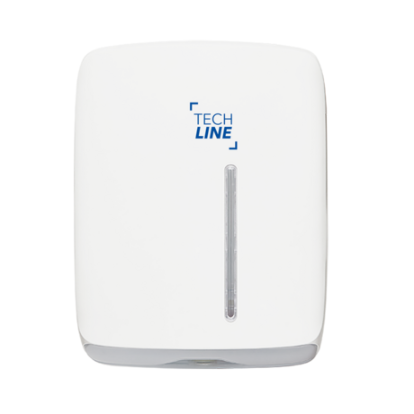 DISTRIBUTEUR D’ESSUIE-MAINS PLIÉS TECHLINE 600 FORMATS BLANC