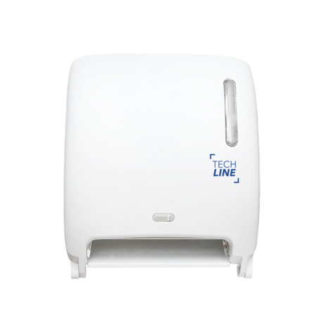 DISTRIBUTEUR D'ESSUIE-MAINS ROULEAUX À DÉTECTION OPTIQUE TECHLINE BLANC