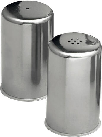 SET SALIÈRE-POIVRIÈRE EN ACIER INOXYDABLE H 70 MM