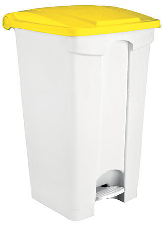 POUBELLE AVEC COUVERCLE JAUNE ET PÉDALE SPÉCIALE BOUTIQUE 90 L