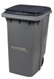 CONTENEUR KOROK 340L 2 ROUES AVEC BARRE VENTRALE GRIS / GRIS