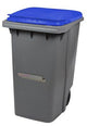 CONTENEUR KOROK 340L 2 ROUES AVEC BARRE VENTRALE GRIS / BLEU
