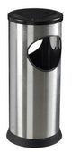 POUBELLE KIPSO 17L AVEC CENDRIER ETOUFFOIR 0,25L INOX BROSSE