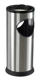 POUBELLE KIPSO 17L AVEC CENDRIER A SABLE 0,25L INOX BROSSE