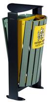 CORBEILLE SUR PIED ARKEA ETIK 2X60L GRIS / JAUNE