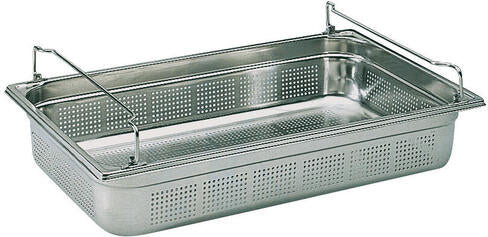 BAC GASTRONORME PERFORÉ AVEC ANSES PANIER GN 1/1 15 CM