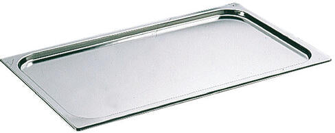 COUVERCLE INOX SANS POIGNÉE GN 1/1 BAC GASTRONORME SANS ANSE