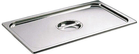 COUVERCLE INOX AVEC POIGNÉE GN 1/4 BAC GASTRONORME SANS ANSE