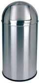 POUBELLE DOME A TRAPPE 40L INOX