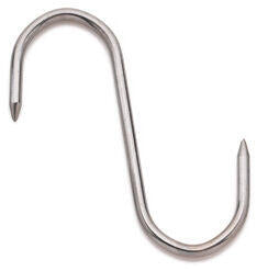 ESSES DE BOUCHERIE INOX 2 POINTES 10 CM DIAMÈTRE 4 MM X10