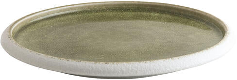 SAVEURS ASSIETTE BLANC/OLIVE Ø 23,5 CM