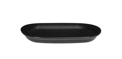 ASSIETTE À STEAK NOIR MAT 27X20 CM