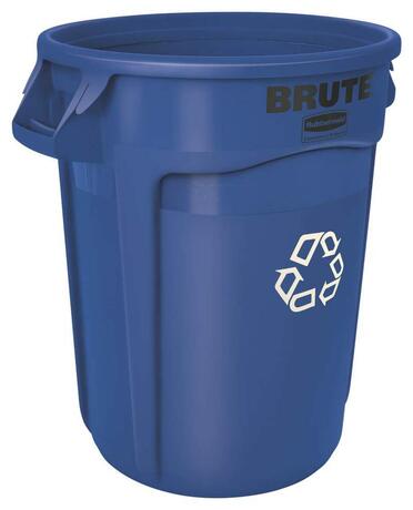 POUBELLE BRUTE ROND 121L BLEU