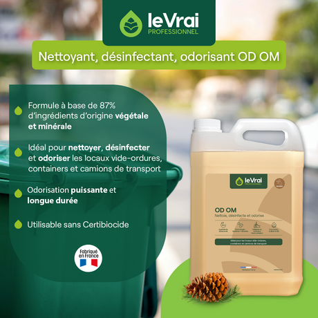 DESINFECTANT MATERIEL ET LOCAUX DECHETS ODOM LE VRAI PROFESSIONNEL 5L