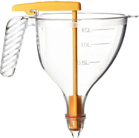 ENTONNOIR GRADUÉ PISTON COPOLYESTER TRANSPARENTSUPPORT 4 DOUILLES 1.5 L