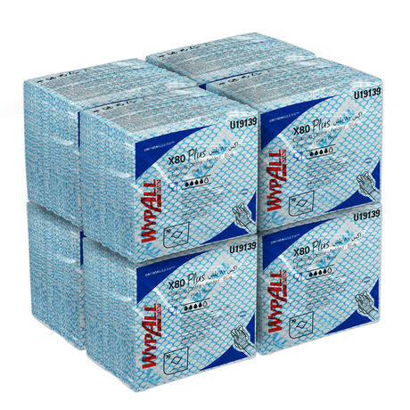 LAVETTE NON TISSEE USAGE UNIQUE WYPALL X80+ 35X34CM BLEU X30