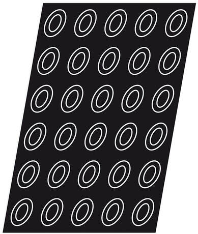 FLEXIPAN 60X40 PLAQUE DE 60 MINI-SAVARINS OVALES 4X3 CM
