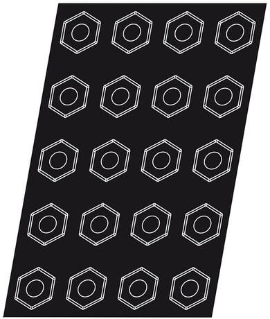 FLEXIPAN 60X40 PLAQUE DE 20 HEXAGONES 8 CM