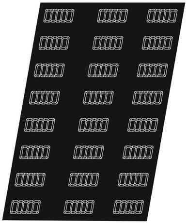FLEXIPAN 60X40 PLAQUE DE 24 LINGOTS CANNELÉS 10.6X4.6X2.5 CM