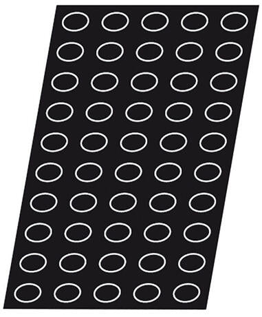FLEXIPAN 60X40 PLAQUE DE 50 MINI-ONDULOS 5X3.5X2 CM