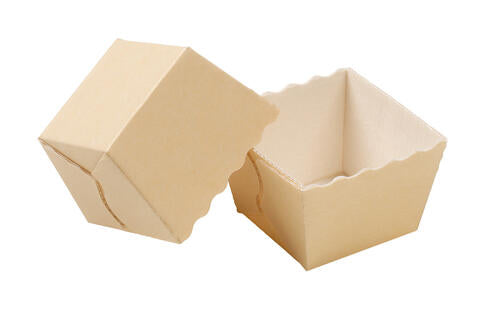 MOULES DE CUISSON À CAKES INDIVIDUELS EN CARTON 60X60X40 MM 10 CL BEIGE X80