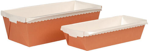 MOULES À CAKE ÉVASÉS CARTON CUISSON VENTE 200X78X45 MM 50CL X30