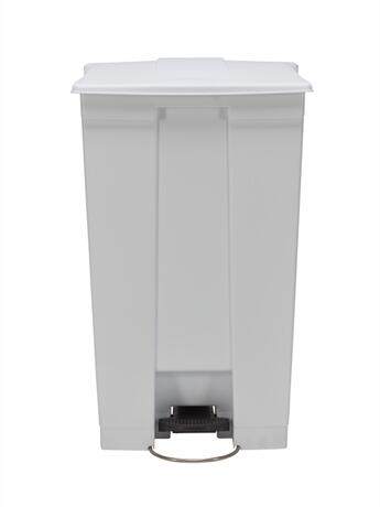 POUBELLE A PEDALE CARRE STEP ON 87L BLANC