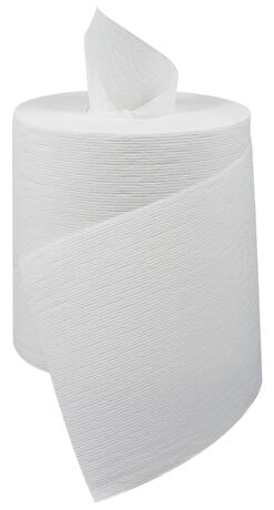 BOBINE DÉVIDAGE CENTRAL SANS MANDRIN SATINO 450 FORMATS 2 PLIS 25X18CM BLANC ECOLABEL X6