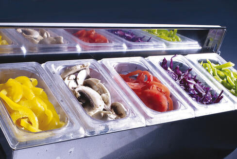 CONDIBOX AVEC 5 BACS GN 1/9 CRISTAL