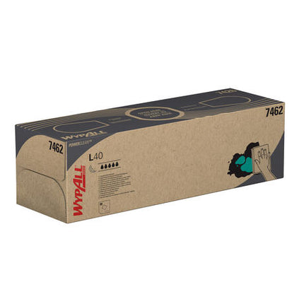 LAVETTE NON TISSEE USAGE UNIQUE WYPALL L40 BLANC 90 FORMATS BOITE DISTRIBUTRICE 41,5X25CM X9