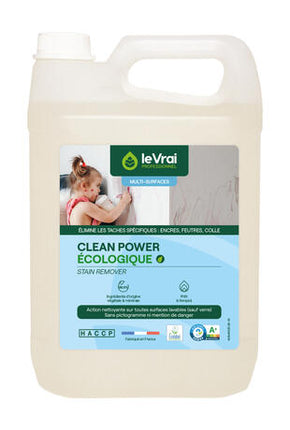 DETACHANT MULTI SURFACES CLEAN POWER ECOLABEL LE VRAI PROFESSIONNEL 5L